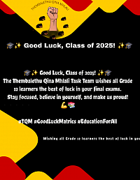 We wish all matriculants in George good luck