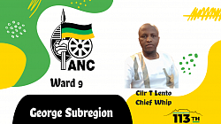 Chiefwhip opposition george council who is also the first Chairperson pf Thembalethu Qina Mhlali